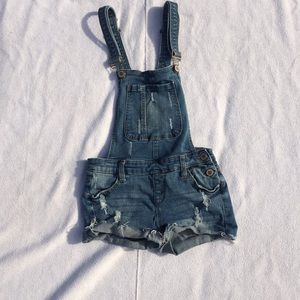 denim overalls, barely worn, good quality